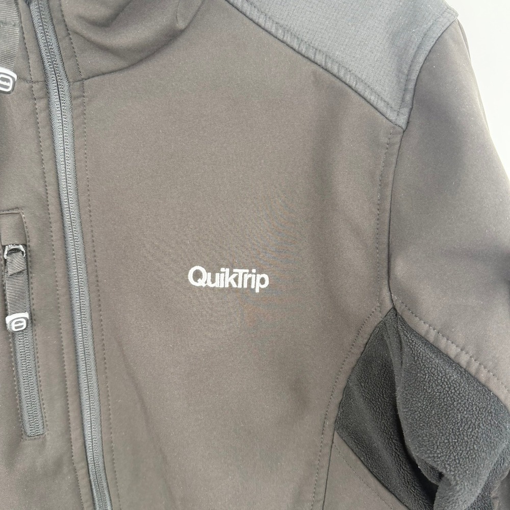 Reebok Quicktrip Softshell Jacket Mens Medium Bla… - image 2